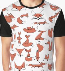 Cute foxes seamless pattern Graphic T-Shirt