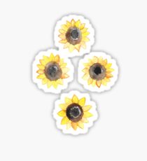 Cheerful Watercolor Sunflowers Sticker