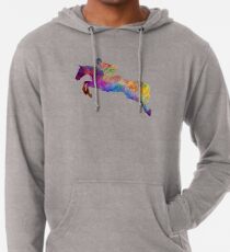 Pferdeshow 06 in Aquarell Leichter Hoodie