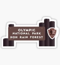 Hoh Rainforest - Olympic National Park Sign, Washington, USA Sticker