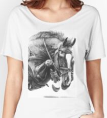 Camiseta ancha Catching Air - Caballo de salto de obstáculos