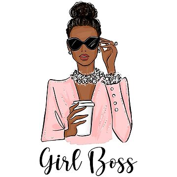 Girl boss fashion illustration in pink tones  Art Print for Sale by  Lalanacliparts