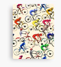 Bicycle race Canvas Print