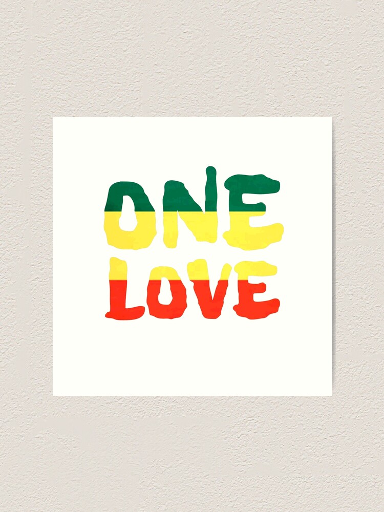 One Love Reggae Rasta Peace Weed Stoner Art Print By Sid3walkart