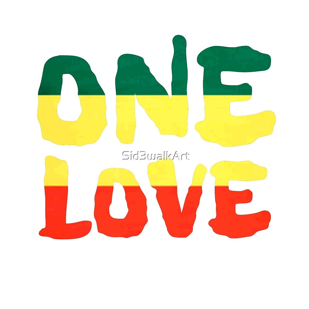Download "One Love Reggae Rasta Peace Weed Stoner" by Sid3walkArt ...
