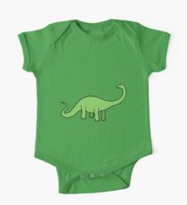 Happy Diplodocus - dinosaur design by Cecca Designs One Piece - Short Sleeve