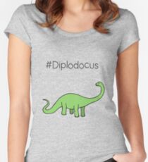 #Diplodocus - dinosaur design by Cecca Designs Women's Fitted Scoop T-Shirt