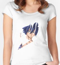 Logo grau Tailliertes Rundhals-Shirt