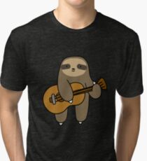 Guitar Sloth Tri-blend T-Shirt