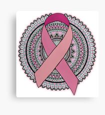 Breast Cancer Ribbon Canvas Print