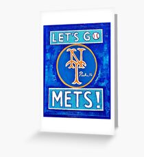 Lets Go Mets NY Baseball Team Greeting Card