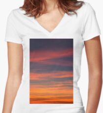 sky calm Women's Fitted V-Neck T-Shirt