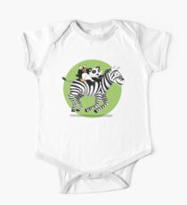 Black and White Buddies One Piece - Short Sleeve