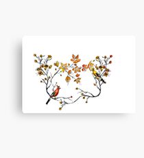 japanese flowers and birds Canvas Print