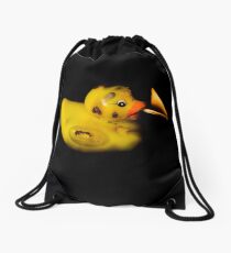 Burning Duck Drawstring Bag