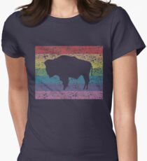 wyoming rainbow Women's Fitted T-Shirt