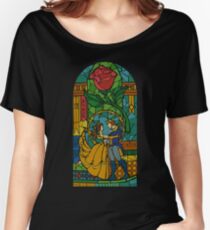 Beauty and The Beast - Stained Glass Women's Relaxed Fit T-Shirt