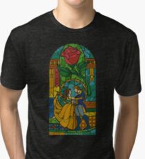 Beauty and The Beast - Stained Glass Tri-blend T-Shirt