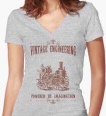 Vintage Engineering Women's Fitted V-Neck T-Shirt