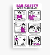 Lienzo metálico Seguridad en el laboratorio con Sherlock Holmes
