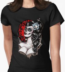 Tag der Toten Pinup Tattoo Tailliertes T-Shirt für Frauen