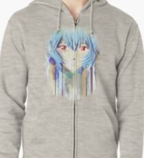 Ayanami Rei Evangelion Anime Tra Digitale Malerei Kapuzenjacke