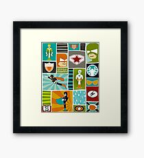 Comic Book Heroes Framed Print