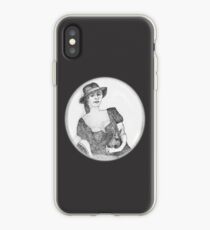 The DOG in her lap says; "I'll BITE if you reach in!" iPhone-Hülle & Cover