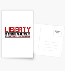 Liberty Freedom Political Quote Postcards