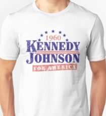 Vintage Kennedy Johnson 1960 Presidential Campaign Unisex T-Shirt