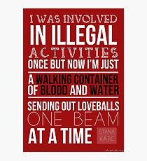 Stana Katic - Twitter Quote Photographic Print