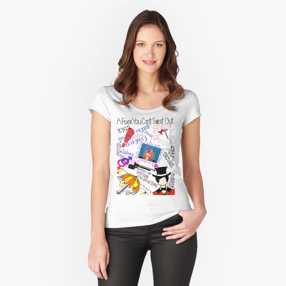 T-shirt échancré « Une fièvre que vous ne pouvez pas transpirer»