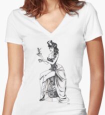 Burlesque circus Women's Fitted V-Neck T-Shirt