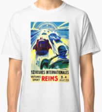 "REIMS" Grand Prix Vintage Auto Race Print Classic T-Shirt