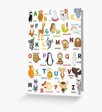 English ABC Greeting Card