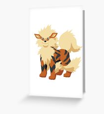 Arcanine Pokemon Simple No Borders Greeting Card