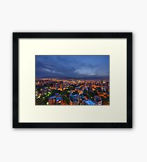 Medellin Colombia at Night Framed Print