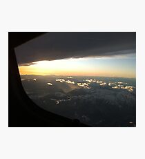 Inflight Cockpit View Alps Photographic Print
