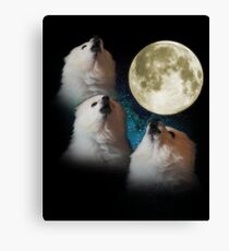 Gabe the Dog - Three Gabe Moon Canvas Print