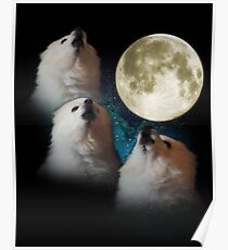 Gabe the Dog - Three Gabe Moon Poster