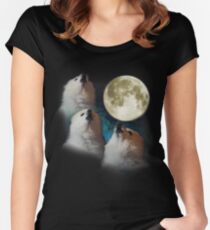 Gabe the Dog - Three Gabe Moon Women's Fitted Scoop T-Shirt