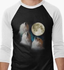 Gabe the Dog - Three Gabe Moon Baseball ¾ Sleeve T-Shirt