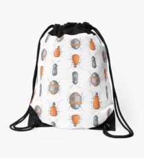 Bugs & Beetles Pattern Drawstring Bag