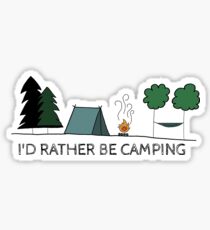 Pegatina Prefiero estar acampando