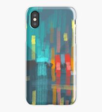 rain and city lights iPhone Case