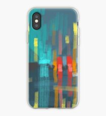 rain and city lights iPhone Case