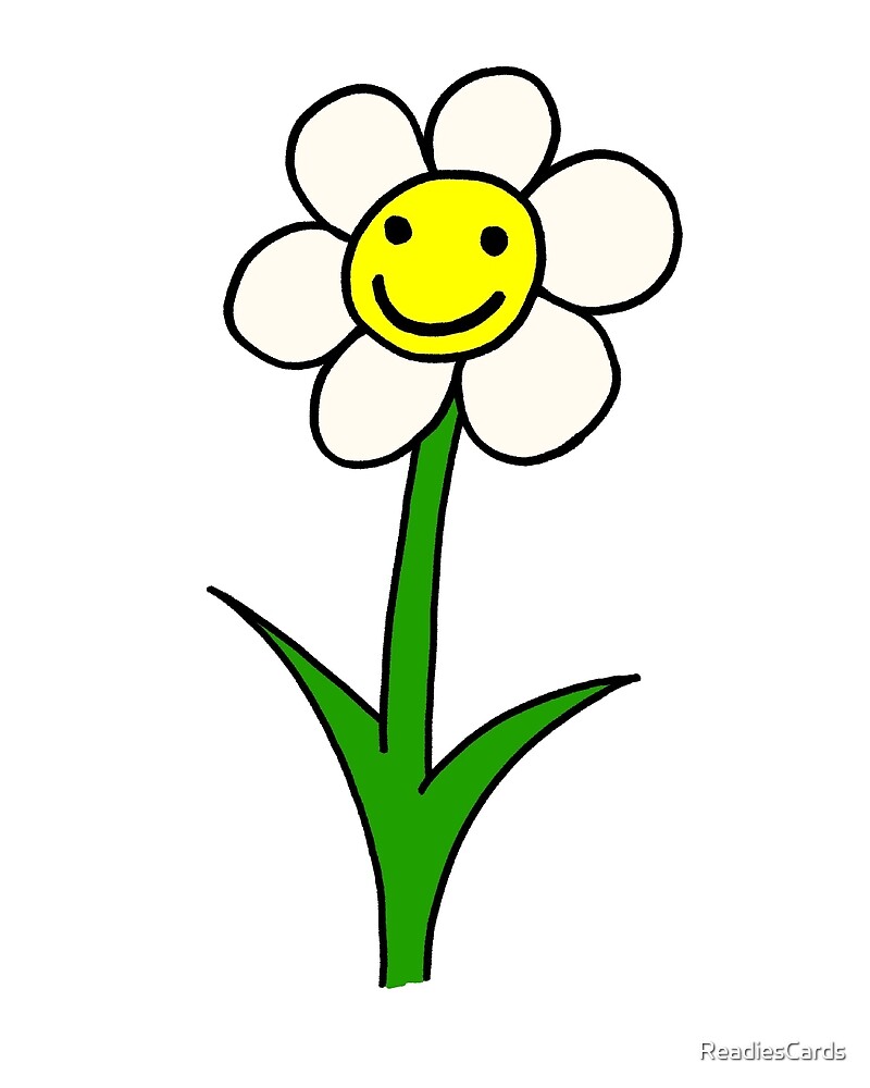 My Happy Flower - cartoon, smiling