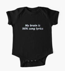 My Brain is 98% Song Lyrics One Piece - Short Sleeve