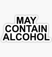 May Contain Alcohol Sticker
