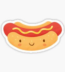 Happy Hot Dog Sticker
